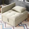 Schlafsofa 3-in-1 mit verstellbarer Rückenlehne, Leinen Beige, 177x68x65 cm Bild 4