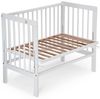 Fabimax 'BASIC' Beistellbett weiß, inkl. Matratze 'CLASSIC' und Nestchen 'Würfel' grau Bild 3