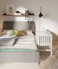 Fabimax 'BASIC' Beistellbett weiß, inkl. Matratze 'CLASSIC' und Nestchen 'Würfel' grau Bild 2