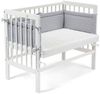 Fabimax 'BASIC' Beistellbett weiß, inkl. Matratze 'CLASSIC' und Nestchen 'Würfel' grau Bild 5