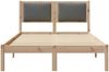 vidaXL Bettrahmen Dunkelgrau 120 x 190 cm Massives Kiefernholz 878135 Bild 5