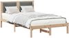 vidaXL Bettrahmen Dunkelgrau 120 x 190 cm Massives Kiefernholz 878135 Bild 3