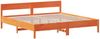 vidaXL Massivholzbett ohne Matratze Wachsbraun 200x200 Kiefernholz 3216211 Bild 3