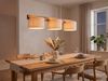 meineWunschleuchte 'Lanat' Pendelleuchte, Holz / Stoff, 3-flammig, Beige Bild 3