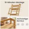 SONGMICS Gewürzregal mit 3 Ebenen, Küchenregal, für Arbeitsplatte, Küche, beige Bild 4