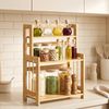 SONGMICS Gewürzregal mit 3 Ebenen, Küchenregal, für Arbeitsplatte, Küche, beige Bild 2