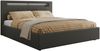 Polsterbett GOLD 5 CLASSIC 180 x 200 cm mit LED-Beleuchtung & Bettkasten, Doppelbett inkl. Lattenrost, Metall-Lift-System & Stauraum - Grau Kunstleder Bild 5