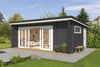 Lasita Maja Gartenhaus Java ISO Gartenhaus aus Holz in Grau Holzhaus mit 44 mm Wandstärke Blockbohlenhaus mit Montagematerial Bild 2