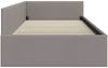 vidaXL Eckbettgestell mit Kopfteil Taupe 90 cm x 190 cm Stoff 42016040 Bild 5
