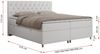 Boxspringbett Doppelbett Polsterbett Kunstlederbett mit Bettkasten - ROMA - 200x200cm - Weiß Kunstleder - H3 Bild 5