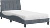vidaXL Bett mit Matratze "Hanko" Dunkelgrau 100x200 cm Samt 3208581 Bild 2
