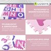 Juskys 'Juna' Kinder Puzzlematte, 36 Teile, rutschfest & abwischbar, ab 10 Monate, EVA Schaumstoff pink, 189 x 189 cm Bild 5