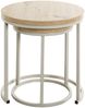 Beistelltisch >47787< (2er Set) in eiche, grau, MDF, Metall - 43x32cm (HxD) Bild 3