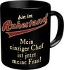 RAHMENLOS® Tasse Kaffeebecher als Geschenk für den Rentner - bin im Ruhestand, Keramik Bild 1
