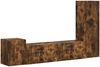 vidaXL TV-Schrankset 4 pcs Geräucherte Eiche Holzwerkstoff 3409002 Bild 2