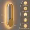 ZMH LED Wandleuchte Innen Wandlampe - 12W Treppenhauslampe 41cm Gold Flurlampe Modern Design 3000K Warmweiß Minimalistische Wandbeleuchtung für Schlafzimmer Wohnzimmer Flur Treppenhaus Küche Bild 2
