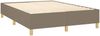 vidaXL Boxspringbett mit Matratze Taupe 140x200 cm Stoff 3137321 Bild 4