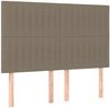 vidaXL Boxspringbett mit Matratze Taupe 140x200 cm Stoff 3137321 Bild 5