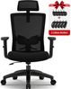 Hiazurm Bürostuhl Bürostuhl, Ergonomischer Schreibtischstuhl, Drehstuhl, Chefsessel (Verstellbare Armlehne,leise Rolle,Bis 155 kg belastbar, Atmungsaktiv,Sitzhöhe Einstellung,Wippfunktion 90°-135), Verlängerte und Verbreiterte Rückenlehne, Schwarz Bild 4
