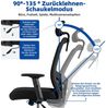 Hiazurm Bürostuhl Bürostuhl, Ergonomischer Schreibtischstuhl, Drehstuhl, Chefsessel (Verstellbare Armlehne,leise Rolle,Bis 155 kg belastbar, Atmungsaktiv,Sitzhöhe Einstellung,Wippfunktion 90°-135), Verlängerte und Verbreiterte Rückenlehne, Schwarz Bild 3