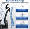 Hiazurm Bürostuhl Bürostuhl, Ergonomischer Schreibtischstuhl, Drehstuhl, Chefsessel (Verstellbare Armlehne,leise Rolle,Bis 155 kg belastbar, Atmungsaktiv,Sitzhöhe Einstellung,Wippfunktion 90°-135), Verlängerte und Verbreiterte Rückenlehne, Schwarz Bild 2