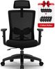 Hiazurm Bürostuhl Bürostuhl, Ergonomischer Schreibtischstuhl, Drehstuhl, Chefsessel (Verstellbare Armlehne,leise Rolle,Bis 155 kg belastbar, Atmungsaktiv,Sitzhöhe Einstellung,Wippfunktion 90°-135), Verlängerte und Verbreiterte Rückenlehne, Schwarz Bild 5