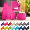 Green Bean® Sitzsack + Hocker, 2er Set, robust, waschbar, schmutzabweisend, Pink, 90 x 80 x 70 cm Bild 5