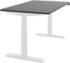 ASSMANN Elektrisch höhenverstellbarer Kinderschreibtisch JUNIOR Curved 140x70cm Schwarz Signalweiß Metall Holz Bild 3