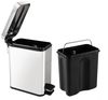 HTI-Living Mülleimer Abfalleimer 5 Liter Silber Modern, Mülleimer mit Soft-Close-Deckel Bild 3