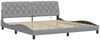 vidaXL Bettgestell mit LED ohne Matratze Hellgrau 200x200 cm Stoff 3310692 Bild 5