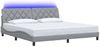 vidaXL Bettgestell mit LED ohne Matratze Hellgrau 200x200 cm Stoff 3310692 Bild 3