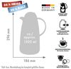 ROTPUNKT Isolierkanne 1,5 Liter Glaseinsatz I hochwertig I langlebig I 24 Std heiß, 1.5 l, (Kaffeekanne I Teekanne), Glaskolben aus doppelwandigem Rosalin-Glas Bild 2