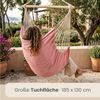 XXL Hängesessel Relaxsessel 185x130cm bis 150kg in Rosa Bild 4