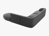 Micadoni 6-Sitzer Ecke rechts Sofa Miley | Beinfarbe Black Plastic, Grau, Samt Bild 3