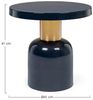 Beistelltisch Malinma aus Metall, modern rundes Design, dunkelblau, Ø 41 cm, für Dein Zuhause Bild 3