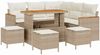 vidaXL Garten-Sofa-Set mit Kissen mit Speicher Beige Poly Rattan 3365001 Bild 2