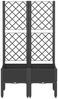 vidaXL Pflanzkübel mit Rankgitter Schwarz 80x40x142 cm PP 367923 Bild 3