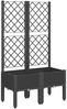 vidaXL Pflanzkübel mit Rankgitter Schwarz 80x40x142 cm PP 367923 Bild 2