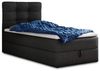Boxspringbett Best Mini mit Bettkasten und Matratzentopper - Einzelbett mit Bonell-Matratze und Topper, Polsterbett, Bett, Schlafzimmer (120 x 200 cm, Schwarz (Inari 100)) Bild 4