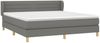 Doppelbett, Polsterbett mit Matratze Hellgrau 140x190 cm Stoff Dunkelgrau 180x200 cm Bild 3