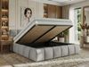 Doppelbett mit Gasdruckfeder, Polsterbett NIRA CLASSIC Holzlattenrost Bett mit Stauraum, gepolstertes Kopfteil Bettkasten Multipocket Matratze - 180 x 200 cm - Hellgrau Velvet - ELORI LUX Bild 3