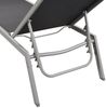 vidaXL Sonnenliegen 2 Stk. mit Tisch Stahl und Textilene Schwarz 48012 Bild 4