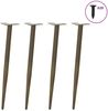 vidaXL Konsolentisch Beine Konische Form 4 Stück Naturstahl 72-73cm Stahl 4012519 Bild 3