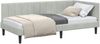 vidaXL Eckbettgestell mit Kopfteil Hellgrau 100 cm x 200 cm Samt 42016358 Bild 2