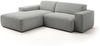 KAWOLA Sofa RANI Ecksofa Feincord grau Recamiere links 71 x 189 x 228 cm Bild 3