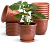 Plastard Pflanzkübel 3er, 5er, 10er Sets, Blumentopf mit passenden Untersetzer 15 - 40 cm (10 St, Blumenkübel ist Witterungs-, frost- und UV-beständig) Bild 1