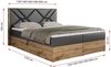 Boxspringbett mit Kopfteil und Topper, Polsterbett - GUNAR - 140 x 200 cm - Dunkelgrau Kunstleder - H3 - Topper Visco Bild 5