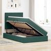 vidaXL Bett mit Stauraum und LED mit LED Dunkelgrün 120 x 200 cm Samt 3372660 Bild 4