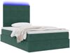 vidaXL Bett mit Stauraum und LED mit LED Dunkelgrün 120 x 200 cm Samt 3372660 Bild 3