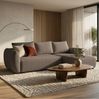 Selsey 'Zordo' - L-Form Eckschlafsofa mit zwei Bettkästen, hellbrauner Chenille rechts Bild 2